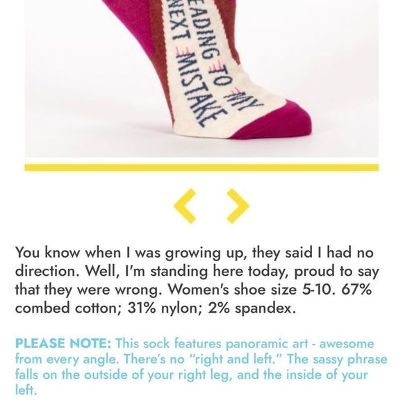 Blue Q women’s cotton crew socks - Mistakes - Picture 4 of 6